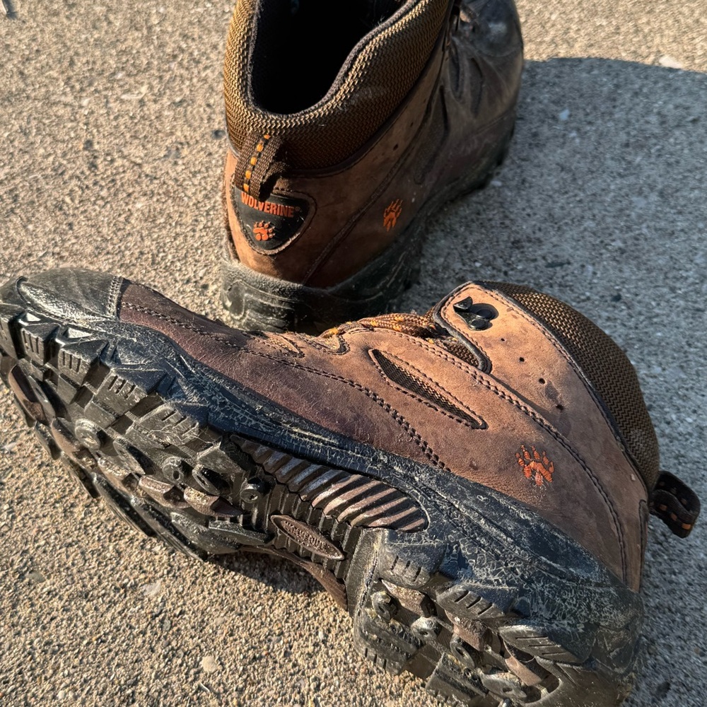 Wolverine - Men's (Sz 10) Brown Hudson Hiker Steel Toe Work Boots - Picture 3 of 6